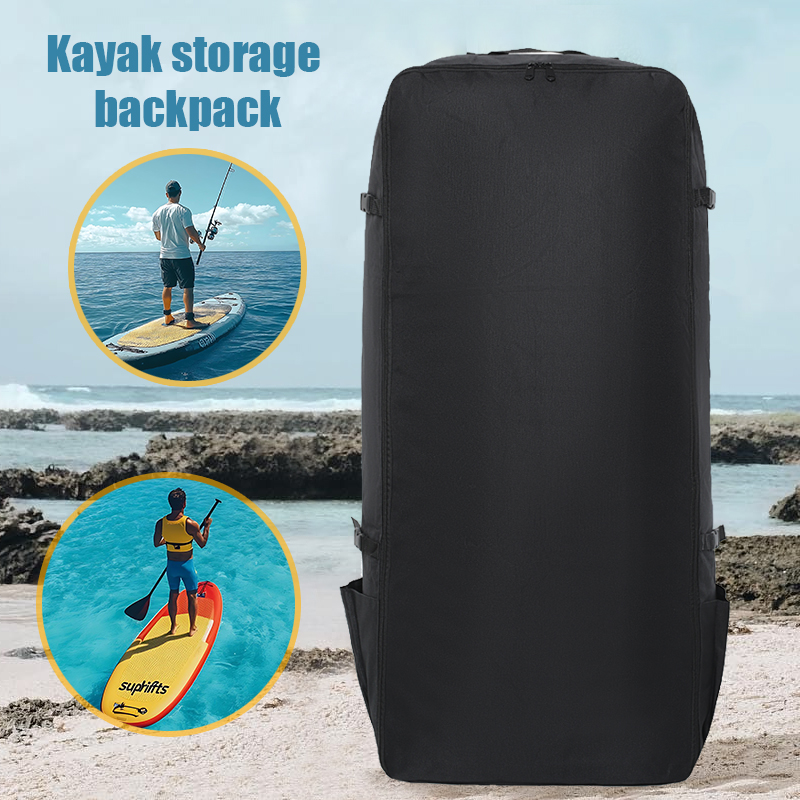 Sports Equipment Outdoor Storage - กระเป๋าเป้สะพายหลังสำหรับเก็บอุปกรณ์แพดเดิลบอร์ดแบบเป่าลมความจุขนาดใหญ่, กระเป๋าอุปกรณ์กระดานโต้คลื่นแบบพกพาทนทานต่อการสึกหรอ, กระเป๋าเก็บอุปกรณ์กีฬาทางน้ำแบบพับได้สำหรับกิจกรรมกลางแจ้ง