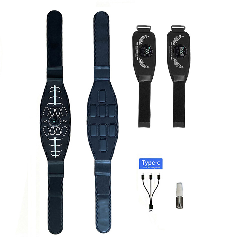 Sports Equipment Images - เข็มขัดกระชับหน้าท้อง เครื่องกระตุ้นกล้ามเนื้ออัจฉริยะ เข็มขัดฟิตเนสสำหรับร่างกาย เครื่องบริหารเอวและแขน อุปกรณ์ออกกำลังกายและนวดสำหรับใช้ในบ้าน