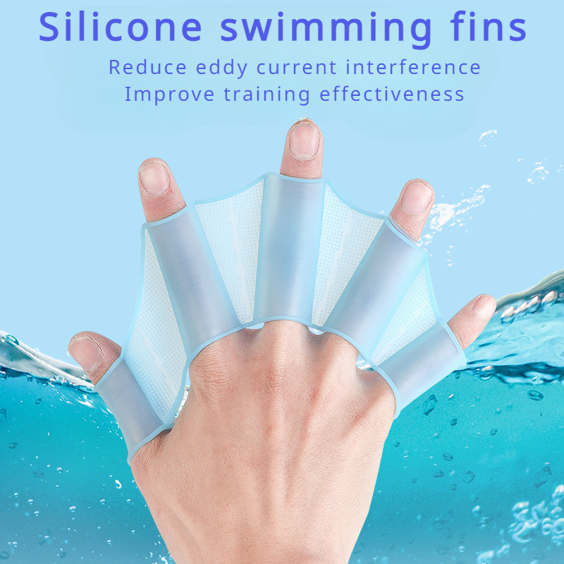 Sports Equipment 7 Year Old - ซิลิโคนว่ายน้ํา Fins Flipper ผู้ชายผู้หญิงเด็กสระว่ายน้ํากีฬา Professional การฝึกอบรมนิ้วมือถุงมือ