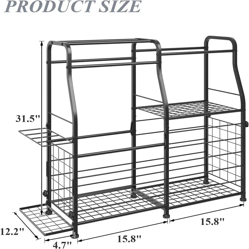 Sports Equipment Outdoor Storage - ชั้นวางเก็บลูกบอล 2026 สำหรับจัดระเบียบโรงรถ ใช้ได้ทั้งในร่มและกลางแจ้ง สำหรับเก็บลูกบาสเก็ตบอล ฟุตบอล
