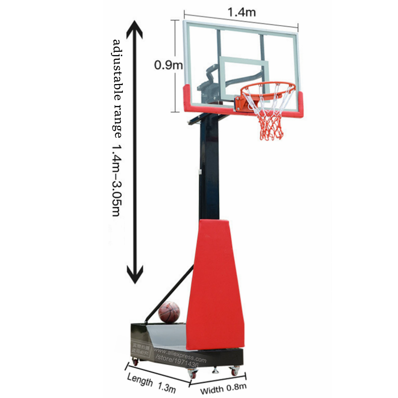โครงบาสเก็ตบอลแบบปรับความสูงได - Sports Equipment In School บทวิจารณ์และราคา