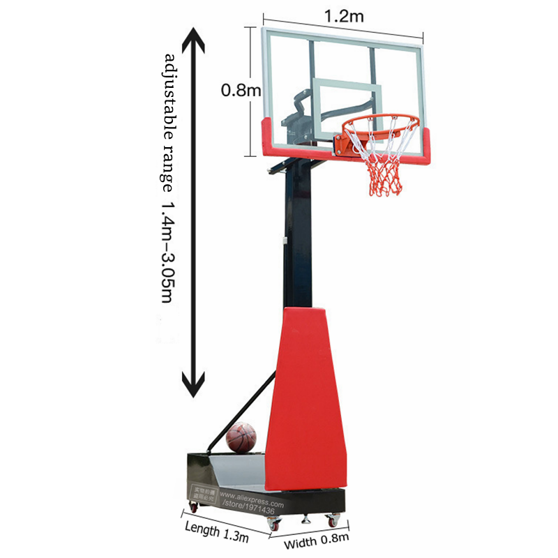 โครงบาสเก็ตบอลแบบปรับความสูงได - Sports Equipment In School บทวิจารณ์และราคา