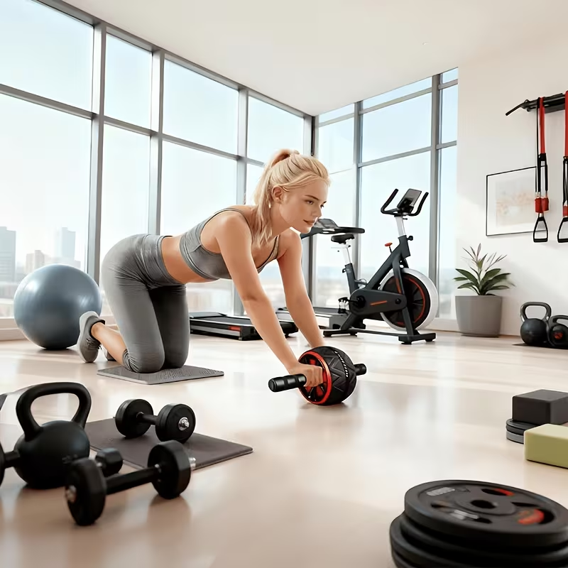 ล้อบริหารหน้าท้องและแผ่นรองเข่ - Sports Equipment Images บทวิจารณ์และราคา