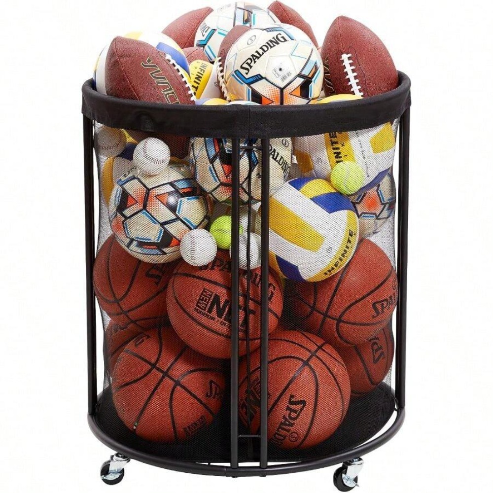 รถเข็นเก็บลูกบอลแบบแข็งแรงสำหร - Sports Equipment Outdoor Storage บทวิจารณ์และราคา