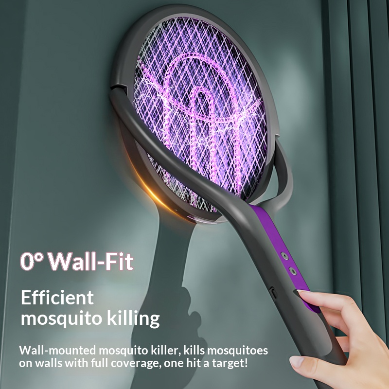 ไม้ตียุงไฟฟ้าแบบหมุนได้ ชาร์จไ - Head Racket Boom บทวิจารณ์และราคา